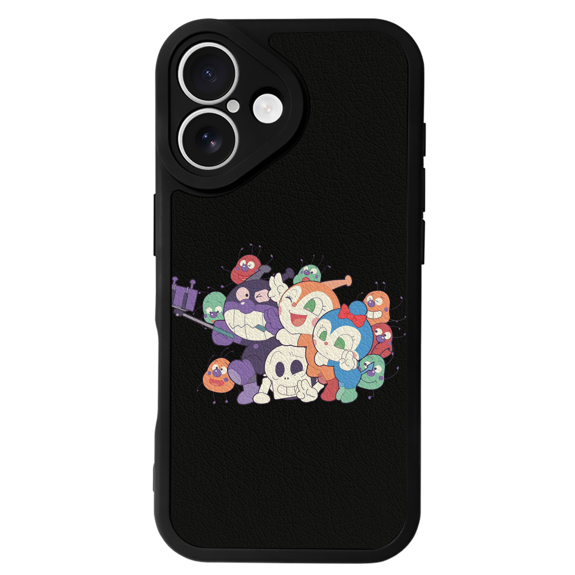 （画像用） アンパンマン Anpanman 【iPhone 16シリーズ対応】シリコンスマホケース（レザー調） 材質：シリコン